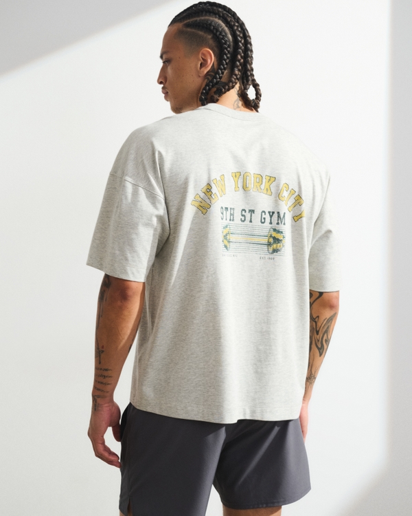 YPB Performance Cotton-Blend Gym Tee, Heather Gray view 2
