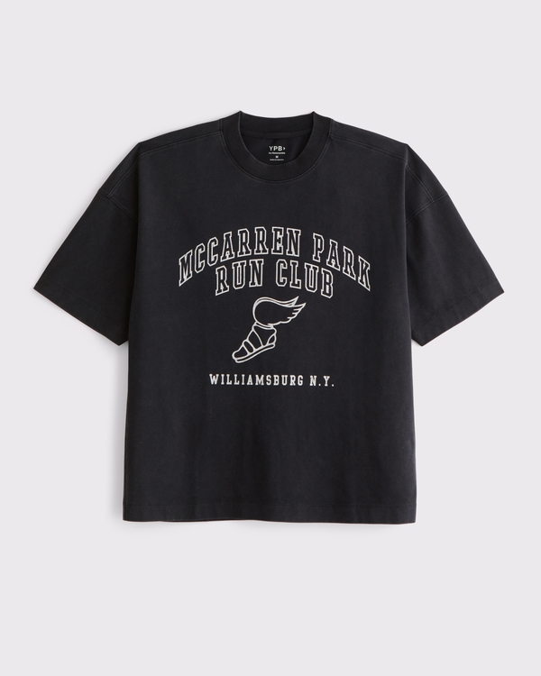 YPB Performance Cotton-Blend Gym Tee, Black Wash view 1