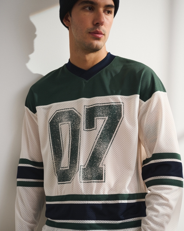 YPB Mesh Hockey Jersey, Cream view 1