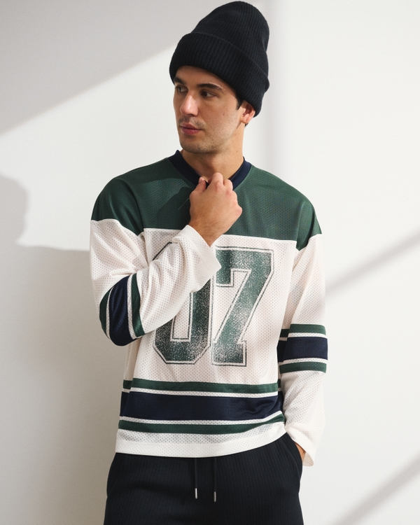 YPB Mesh Hockey Jersey, Cream view 2