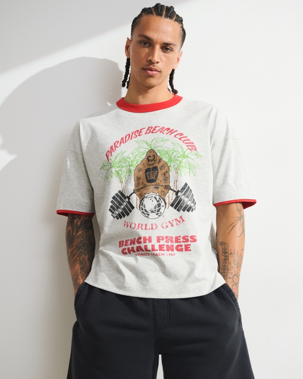 YPB Performance Cotton-Blend Pump Cover Tee, Heather Gray view 2