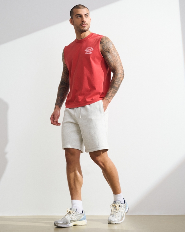 YPB Performance Cotton-Blend Muscle Tank, Bright Red view 2