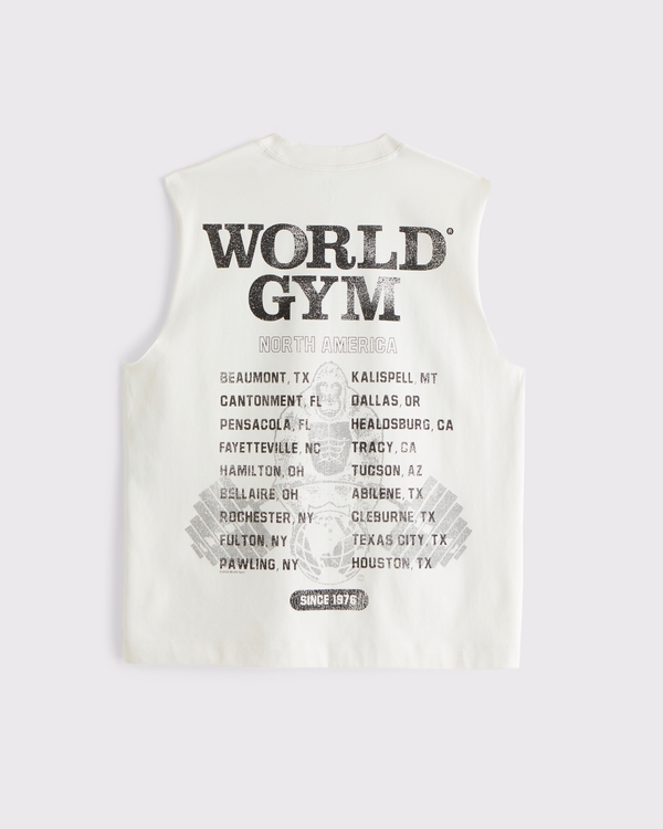 YPB Performance Cotton-Blend Muscle Tank, Cream view 1