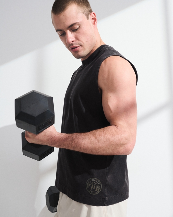YPB Active Graphic Tank, Black view 1