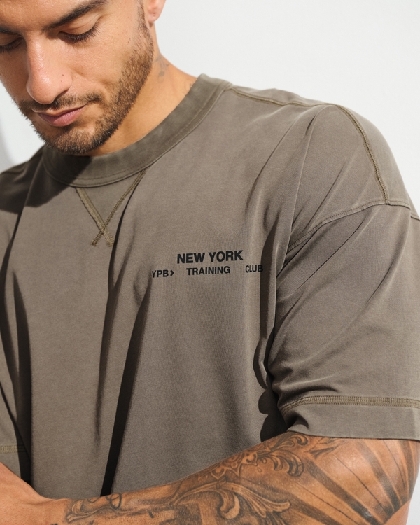 YPB Performance Cotton-Blend Gym Tee, Gray Brown view 1