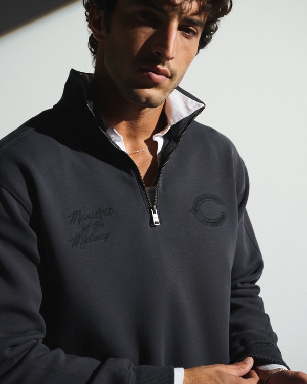 Chicago Bears neoKNIT MAX Half-Zip Sweatshirt, Black-bears view 1