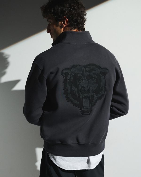 Chicago Bears neoKNIT MAX Half-Zip Sweatshirt, Black-bears view 2