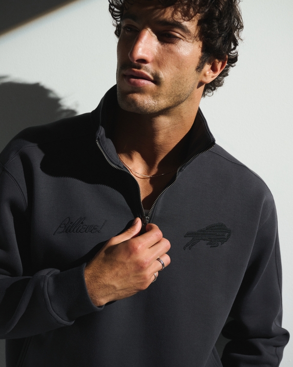Buffalo Bills neoKNIT MAX Half-Zip Sweatshirt, Black-bills view 1