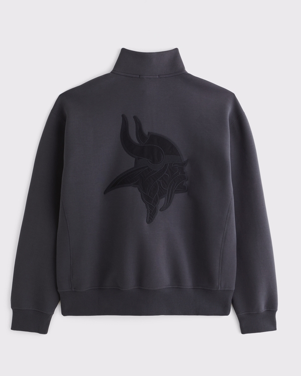 Minnesota Vikings neoKNIT MAX Half-Zip Sweatshirt, Black-vikings view 1