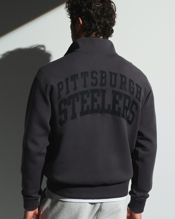 Pittsburgh Steelers neoKNIT MAX Half-Zip Sweatshirt, Black-steelers view 2