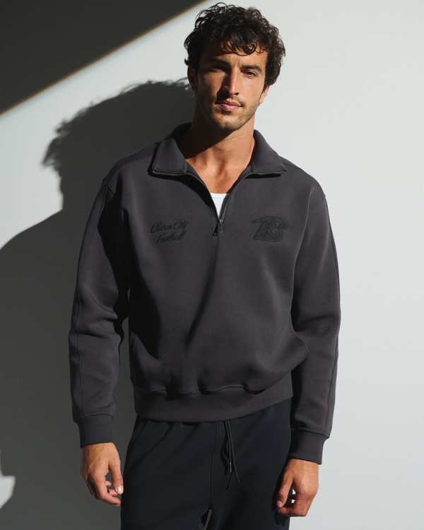 Baltimore Ravens neoKNIT MAX Half-Zip Sweatshirt, Black-ravens view 1