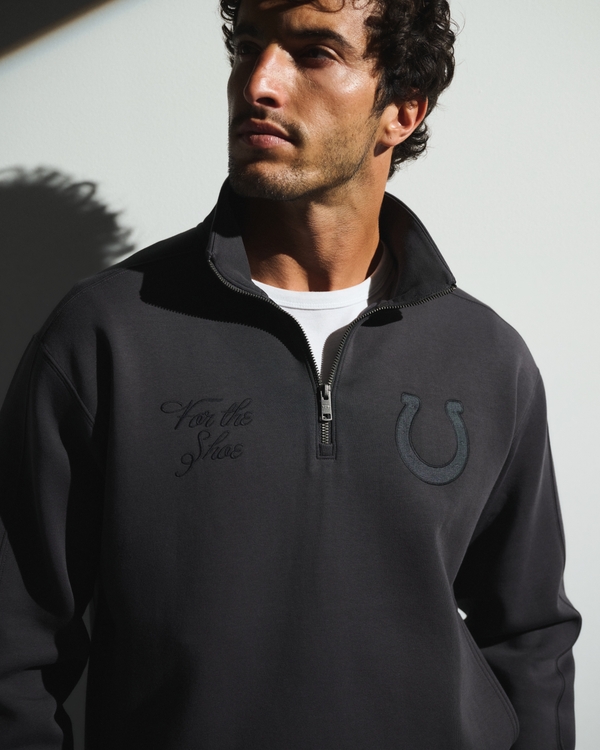 Indianapolis Colts neoKNIT MAX Half-Zip Sweatshirt, Black-colts view 1