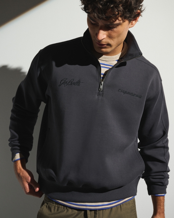Los Angeles Chargers neoKNIT MAX Half-Zip Sweatshirt, Black-chargers view 2