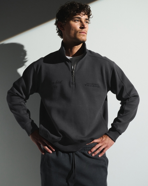 Houston Texans neoKNIT MAX Half-Zip Sweatshirt, Black-texans view 1