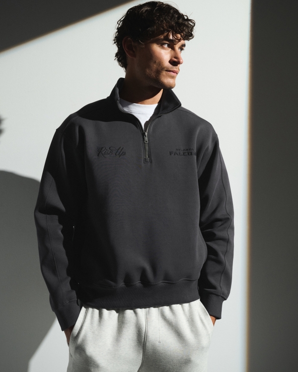Atlanta Falcons neoKNIT MAX Half-Zip Sweatshirt, Black-falcons view 1