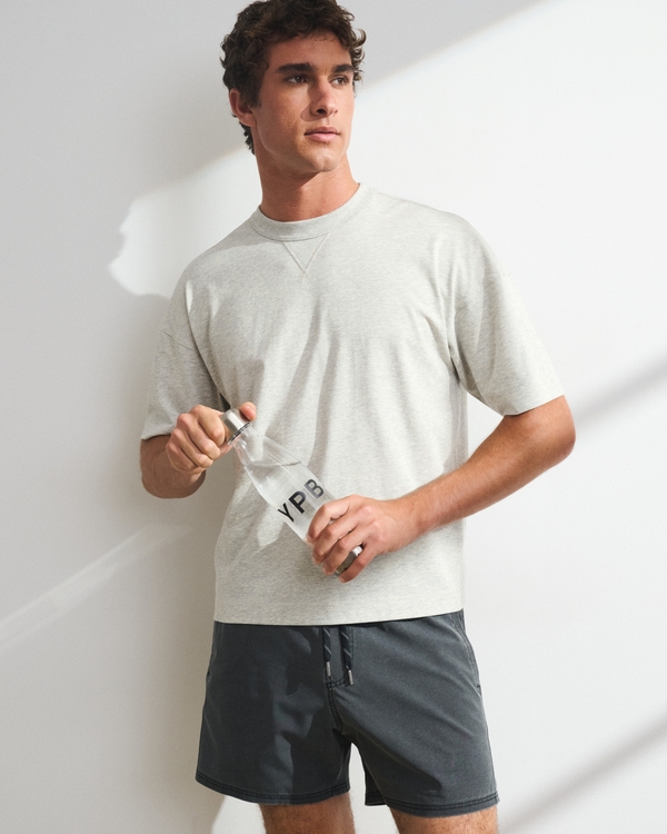 YPB Performance Cotton-Blend Gym Tee, Gray Heather view 2