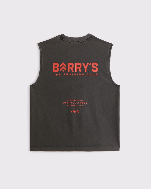 YPB Barry's Performance Cotton-Blend Muscle Tank, Black view 2