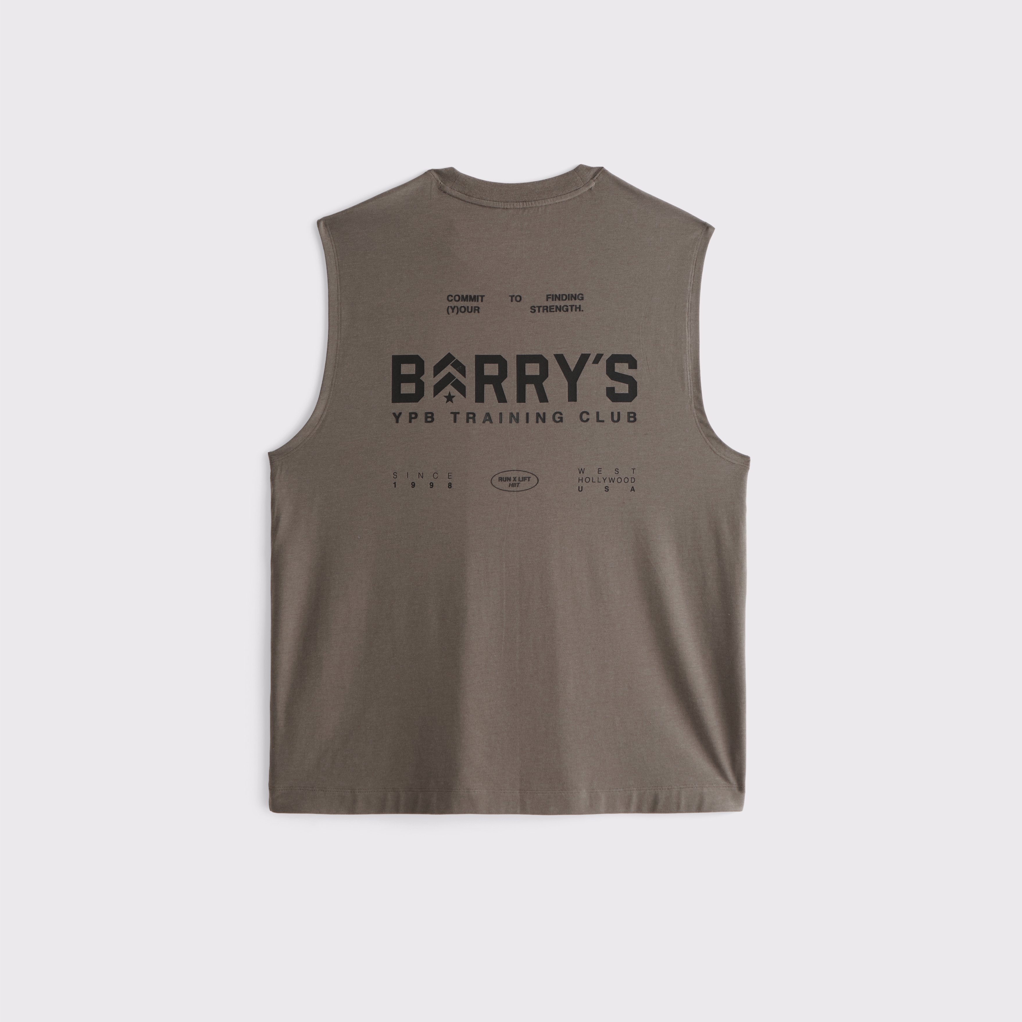 Мужской топ Abercrombie & Fitch YPB Barry's Active Cotton-Blend Muscle Tank, цвет: Серо-коричневый — фото 1