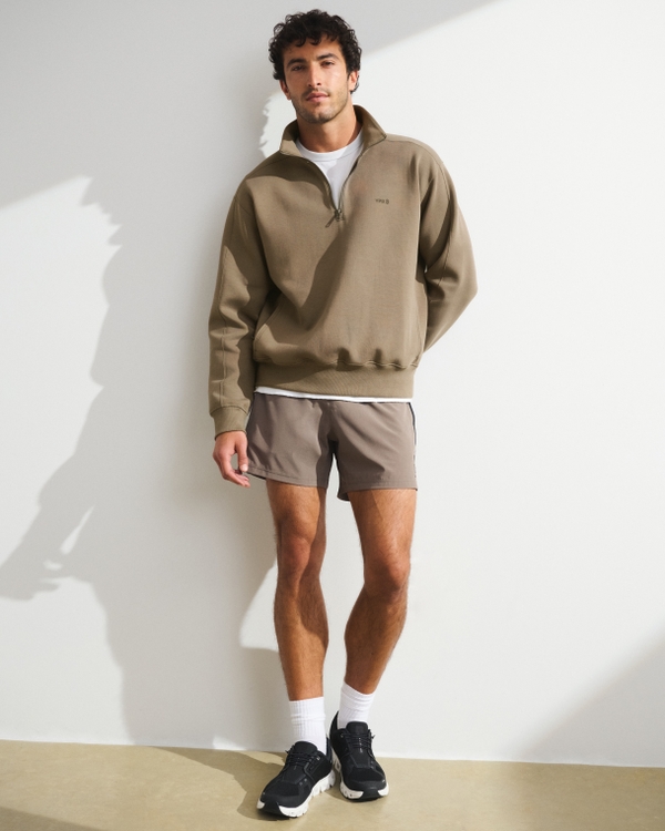 YPB Barry's neoKNIT MAX Half-Zip Sweatshirt, Taupe view 2