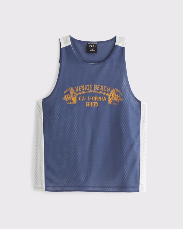 YPB Reversible Mesh Tank, Blue view 1