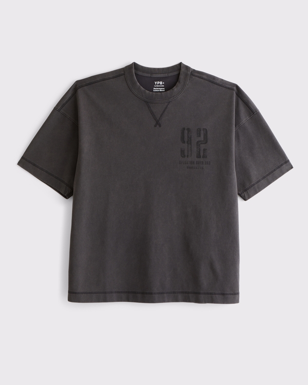 YPB Performance Cotton-Blend Gym Tee, Evening Gray view 1