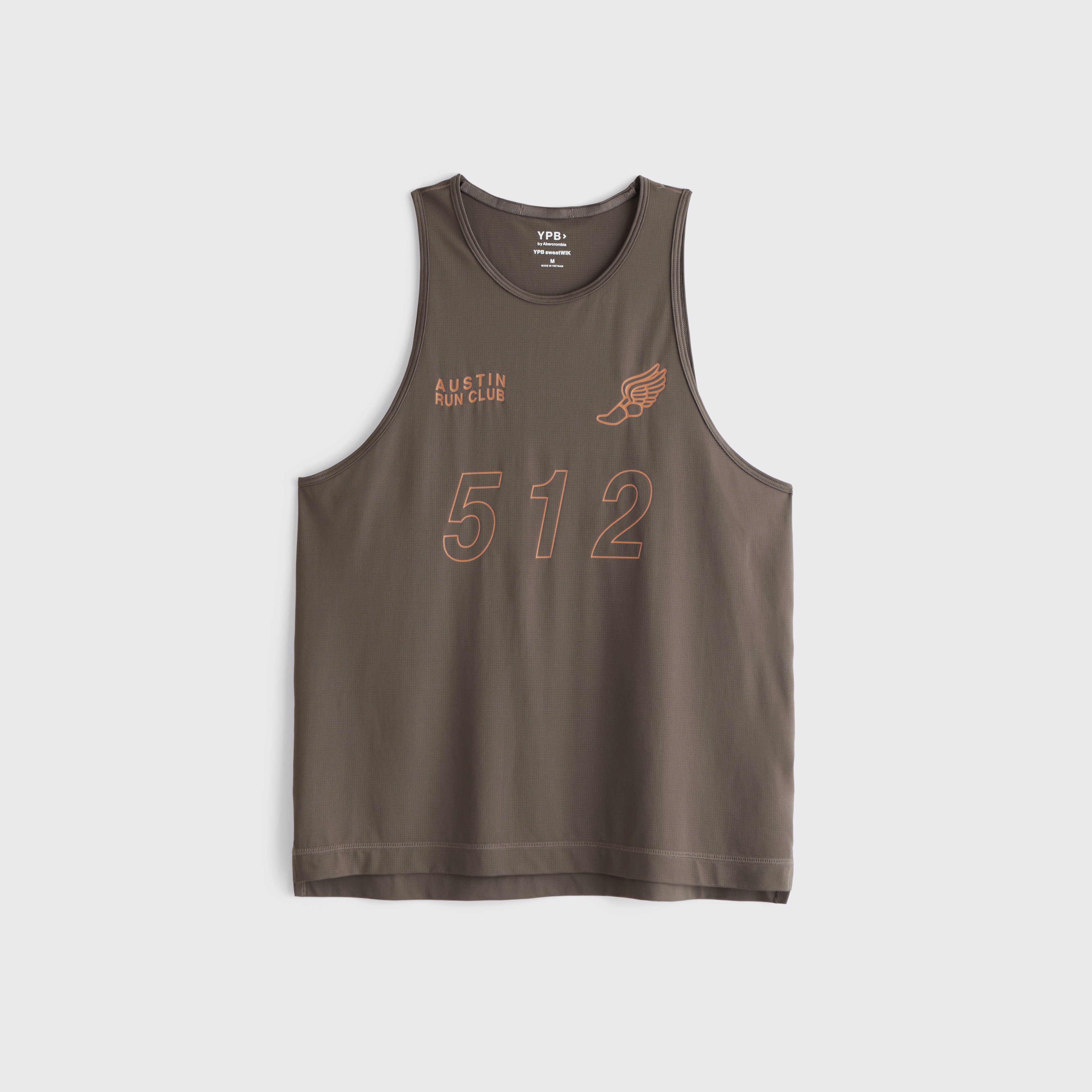 Мужской топ Abercrombie & Fitch YPB sweatWIK Tank, цвет: Серый коричневый — фото 1