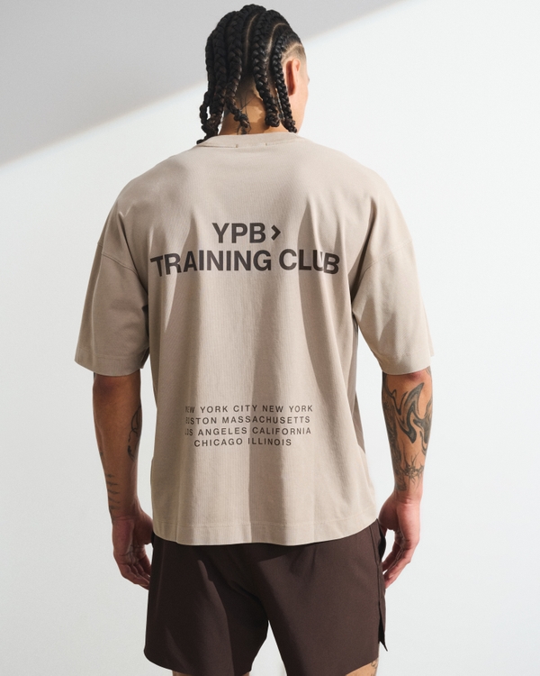 YPB Performance Cotton-Blend Gym Tee, Soft Taupe view 2