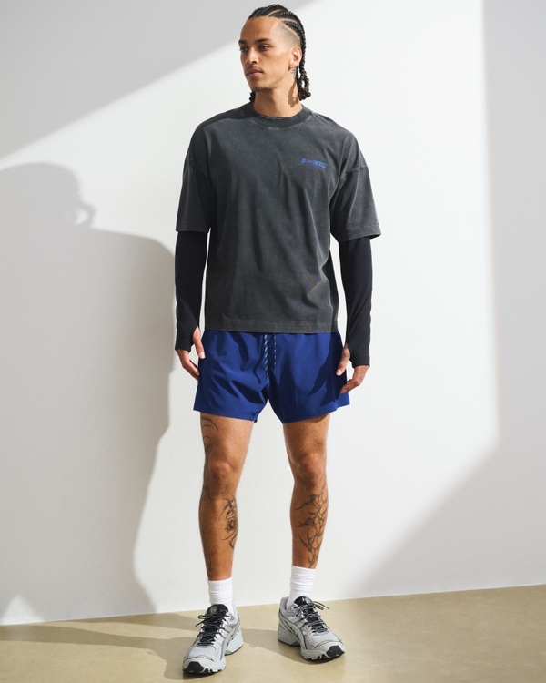 YPB Performance Cotton-Blend Gym Tee, Black view 2