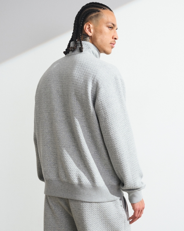Men's YPB Waffle Texture Half-Zip Sweatshirt | Men's Tops
