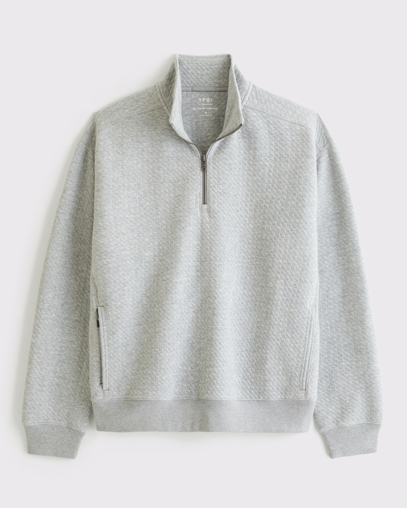 Men's YPB Waffle Texture Half-Zip Sweatshirt | Men's Tops