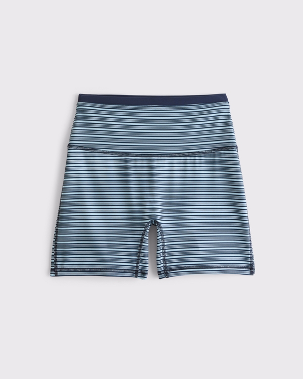 YPB studioFLEX Bike Short, Navy Stripe view 1