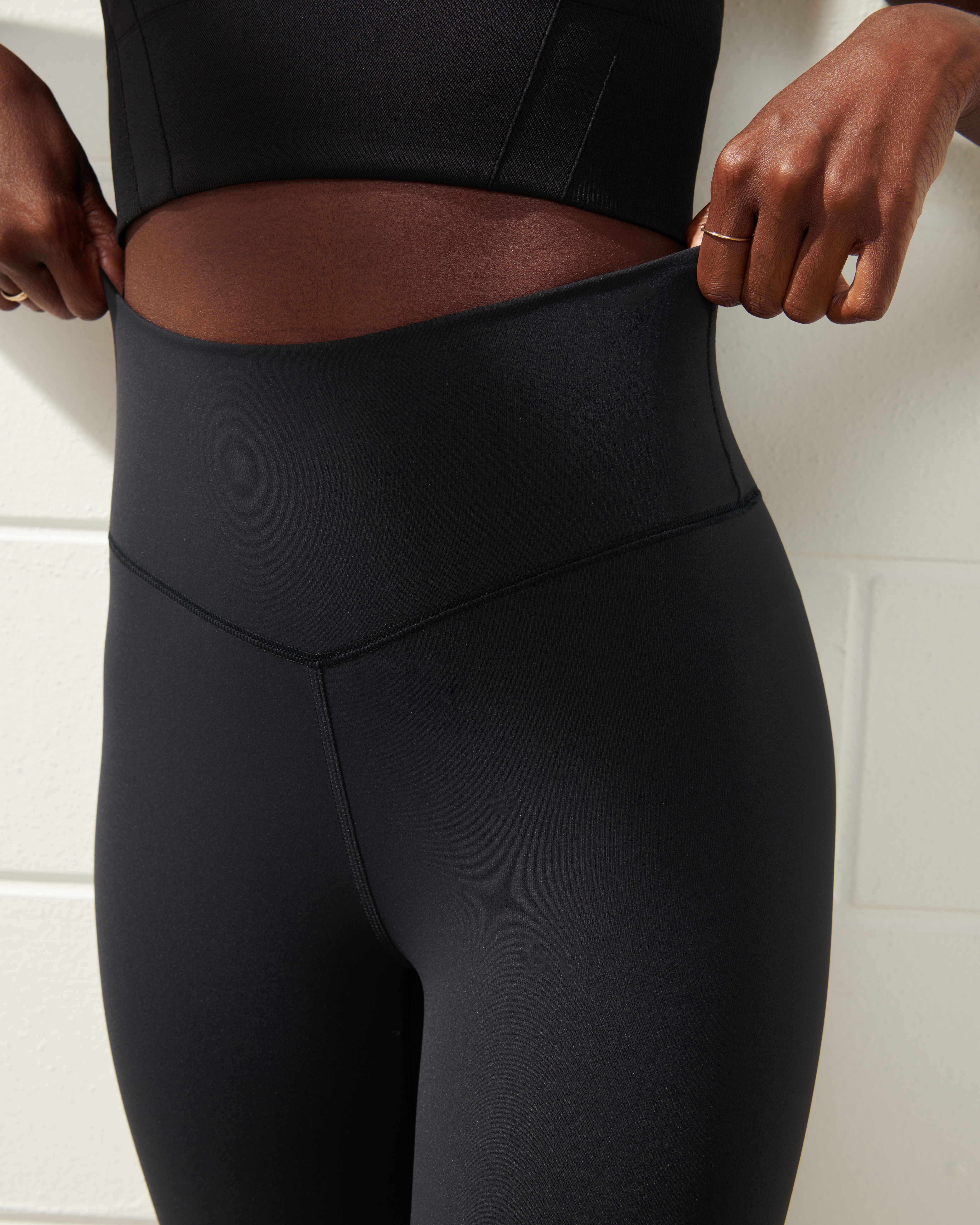 Women's YPB Studiosoft 7/8-Length Legging in Onyx | Size XXS Long | Abercrombie & Fitch Women's YPB Studiosoft 7/8-Length Legging in Onyx | Size XXS Long | Abercrombie & Fitch