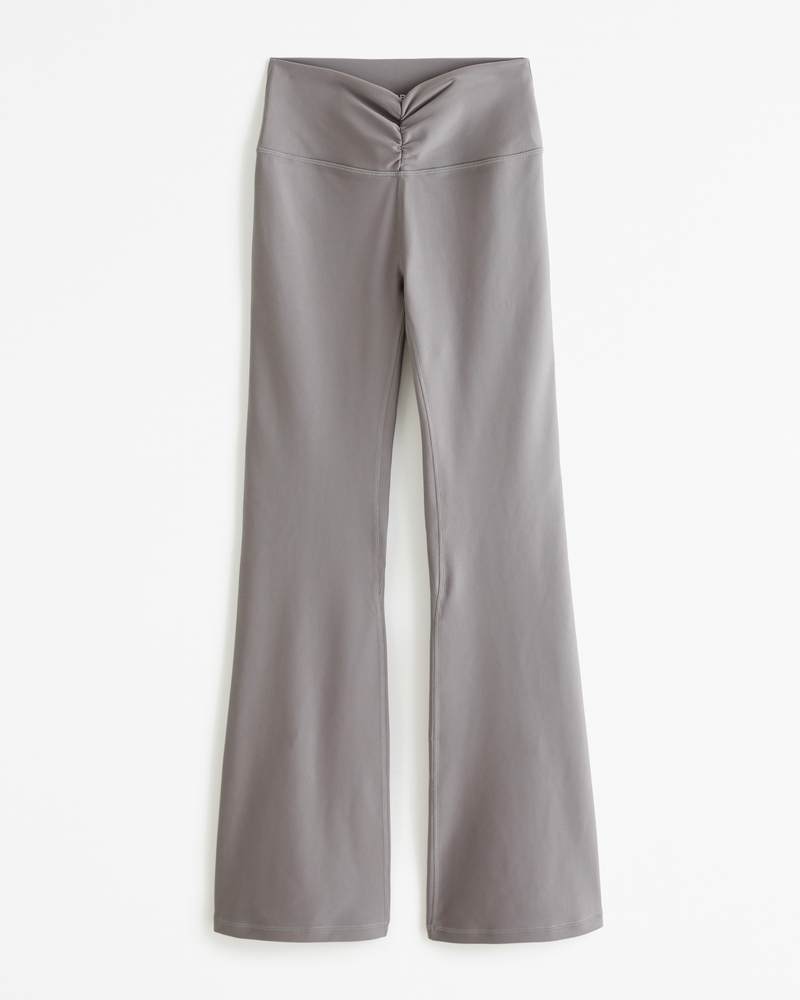 Lululemon Grey Mid-Rise Wide-Leg Crop Pants Shorts - M/L