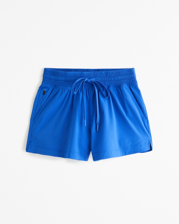 YPB motionTEK High Rise Lined Workout Short, Nautical Blue