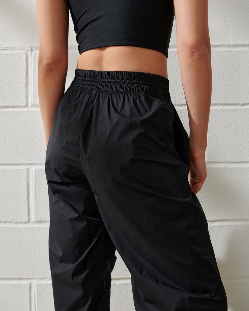 Tall Baggy Fit Crinkle Nylon Cargo Pants