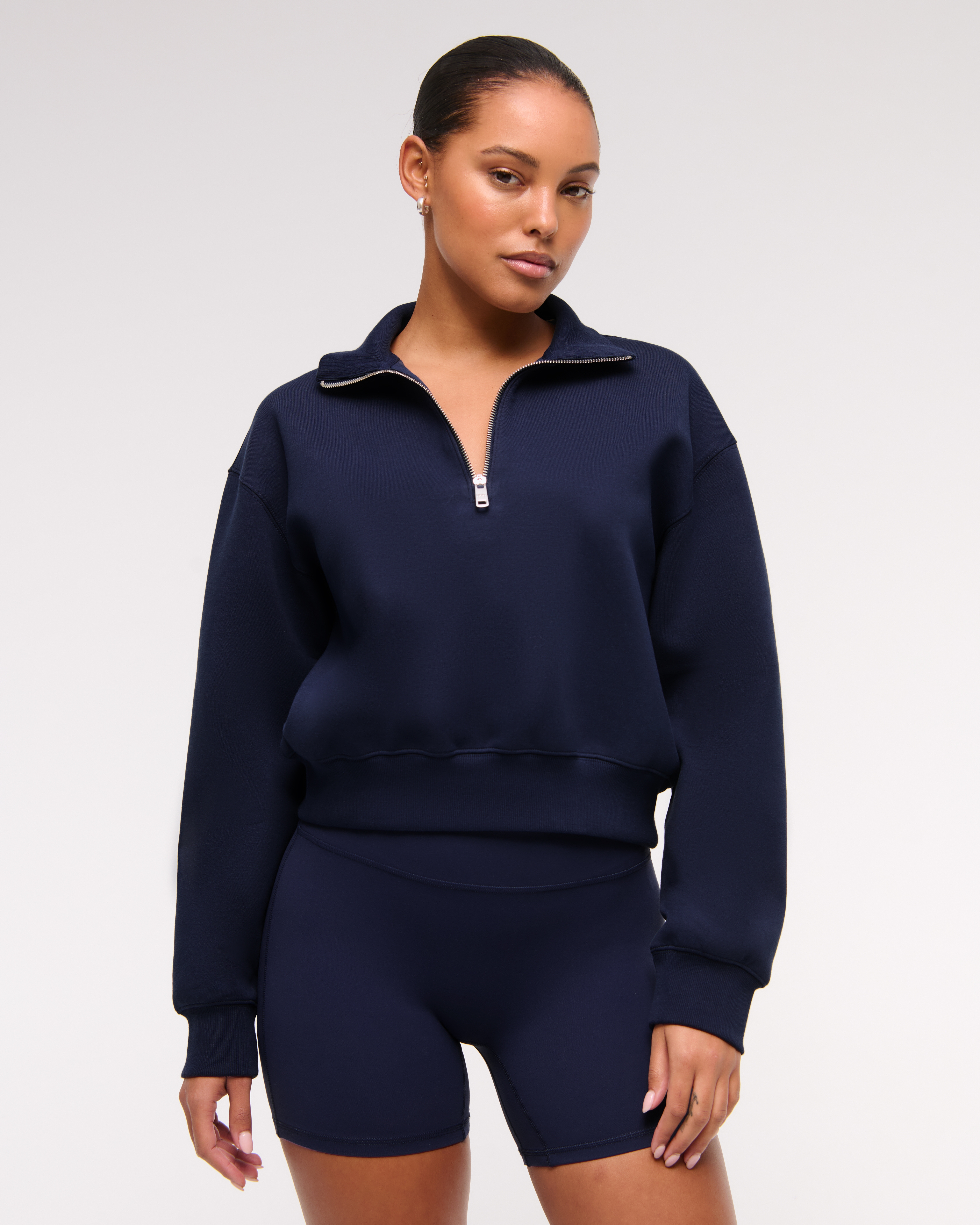 Abercrombie & Fitch Ypb Studioflex Bike Short In Blue