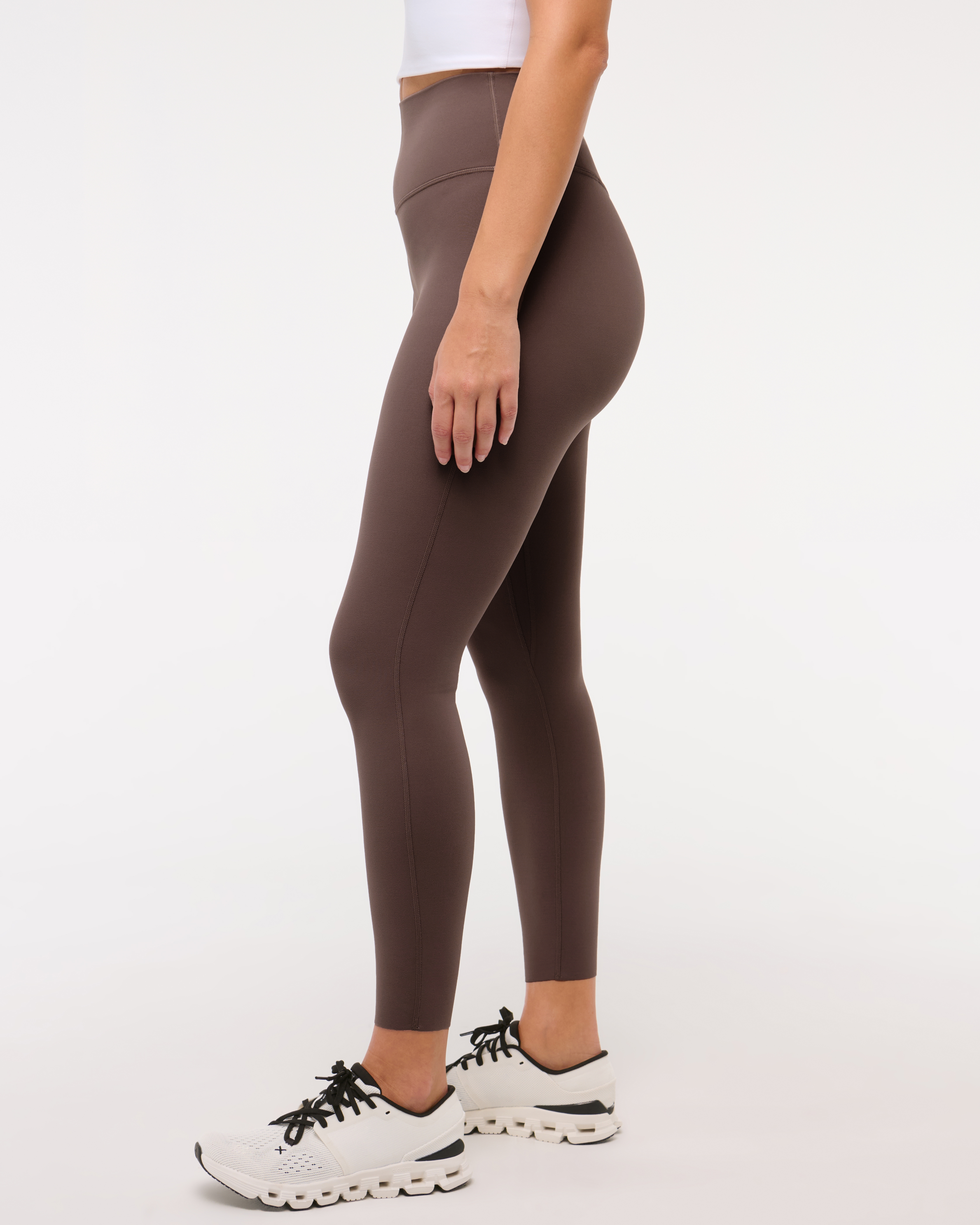 Abercrombie & Fitch Ypb Studioflex Curve Love 7/8-length Legging In Gray