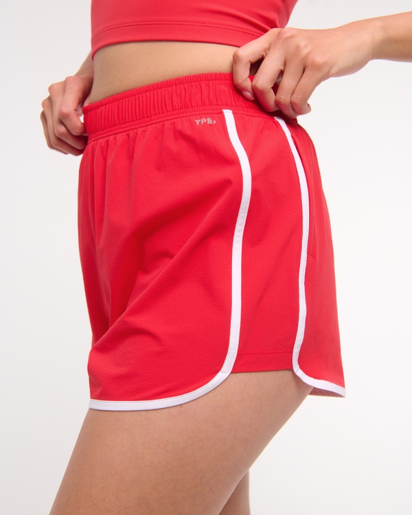 YPB sprintTEK High Rise Lined Short, Red view 2