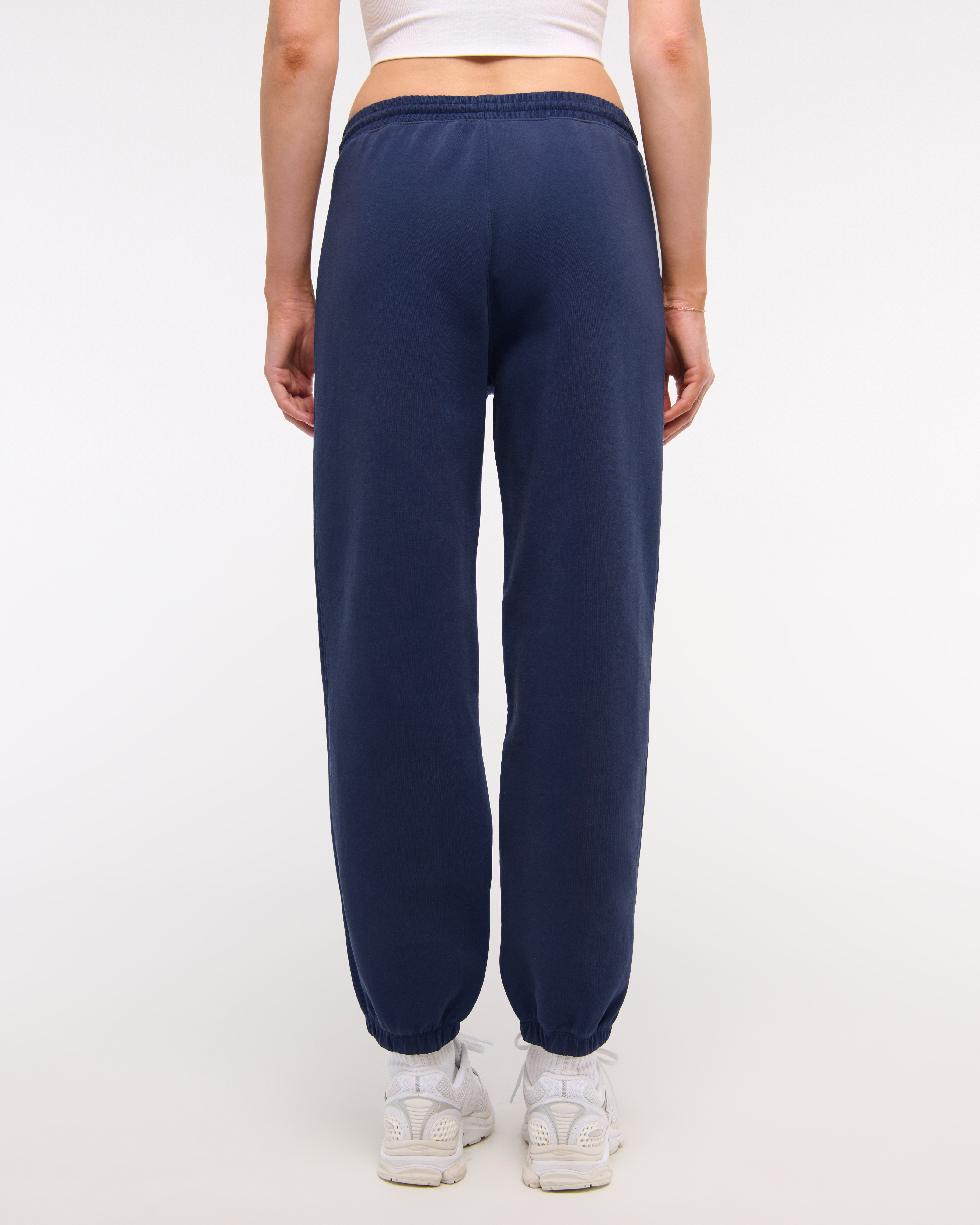 Abercrombie & Fitch Ypb Neoknit Max Mid Rise Cinched Pant In Blue