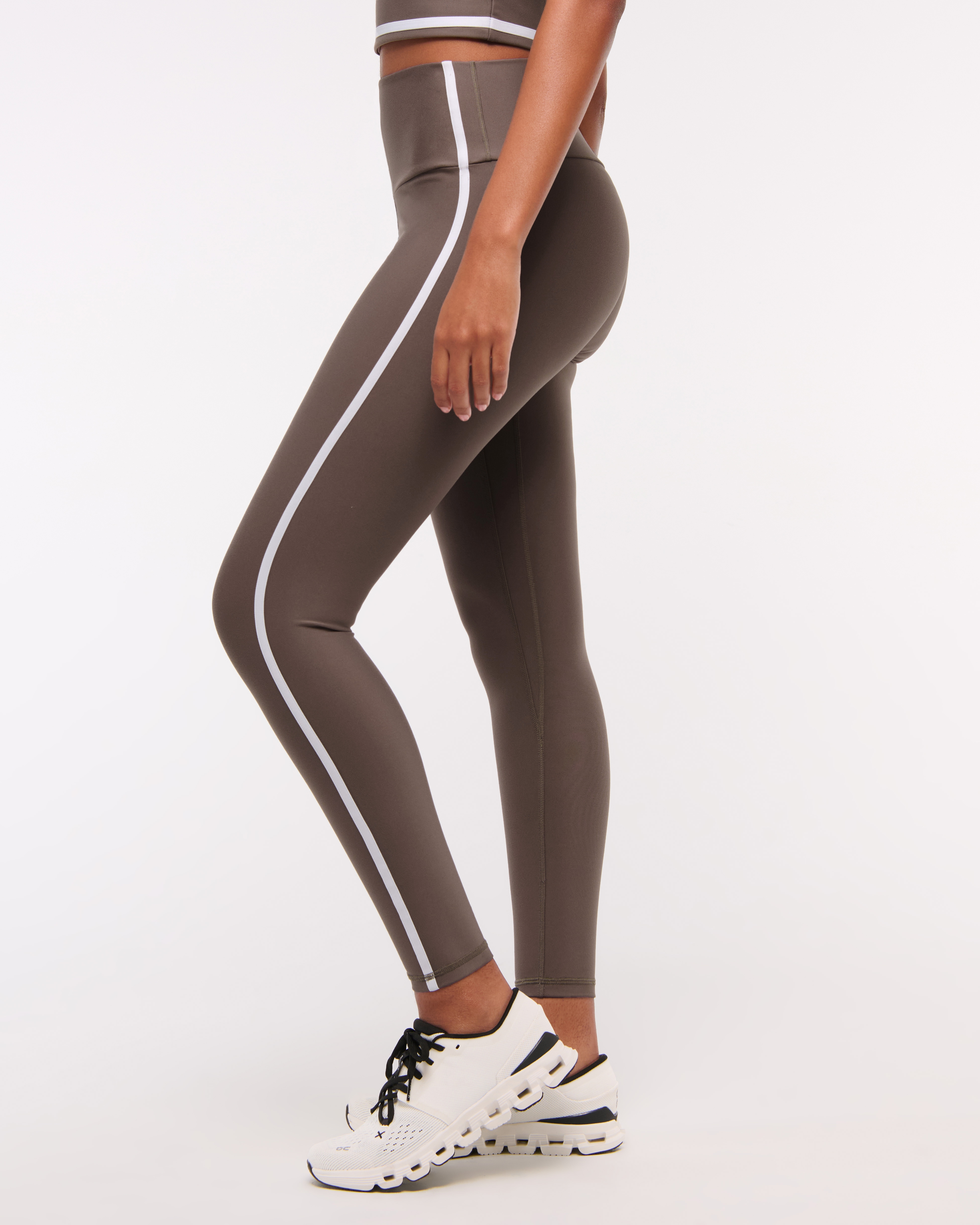 Abercrombie & Fitch Ypb Sculptlux Curve Love 7/8-length Legging In Gray