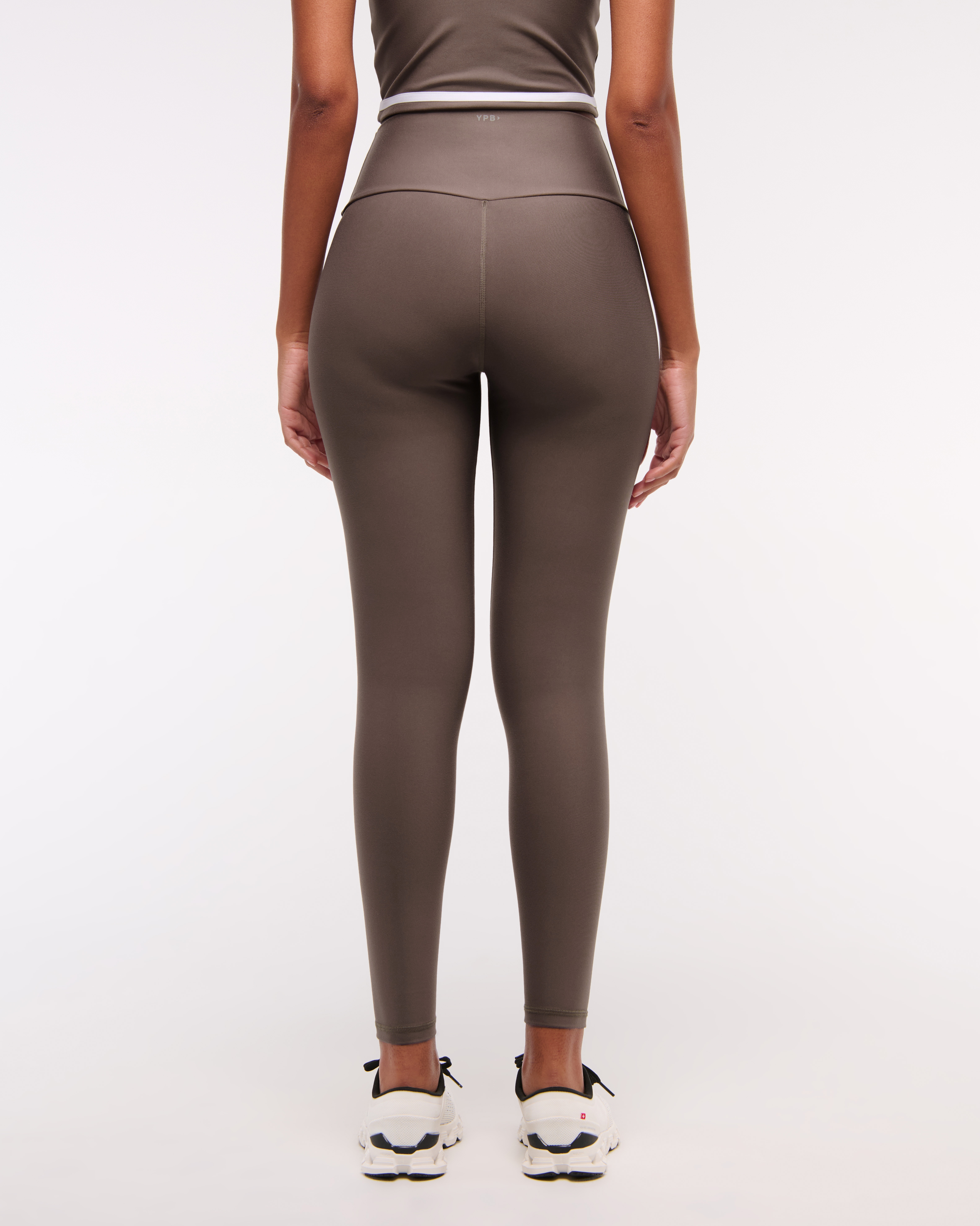 Abercrombie & Fitch Ypb Sculptlux Curve Love 7/8-length Legging In Gray