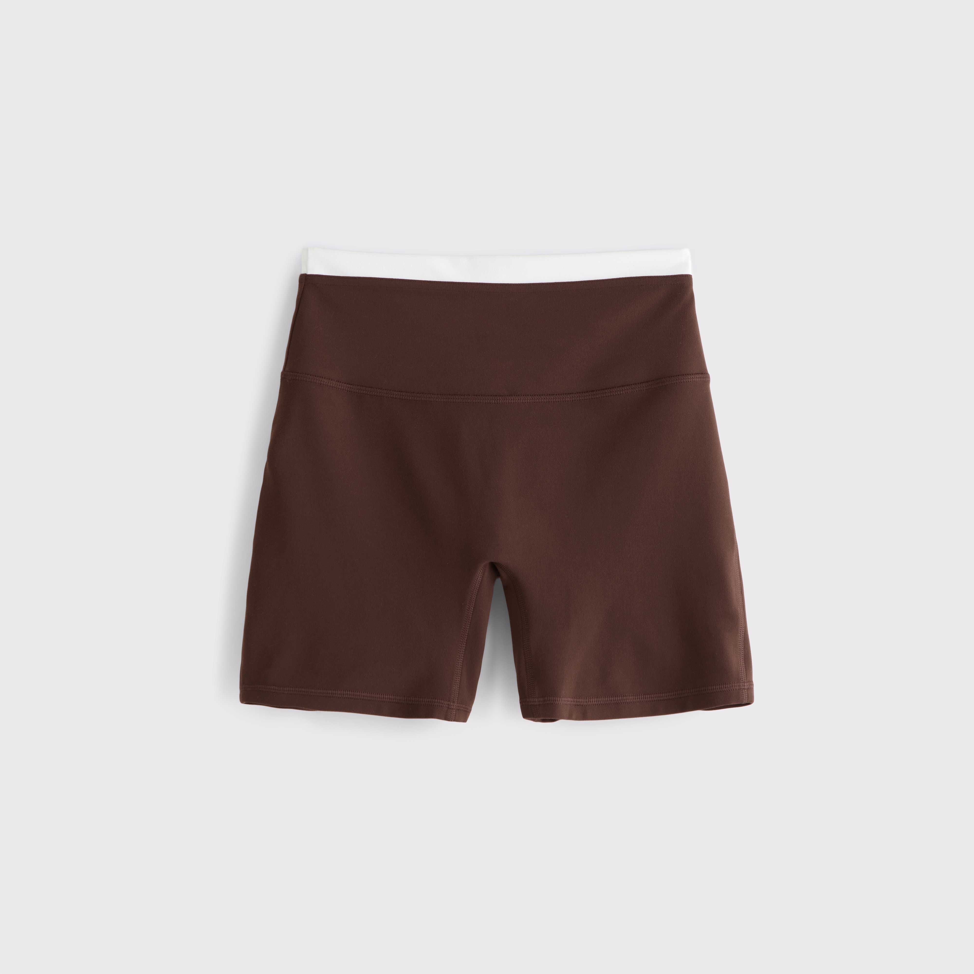 【EEUN】Folding Ribbed Shorts Women Y2k Fold Over Waist Shorts Ribbed Knit Biker Shorts