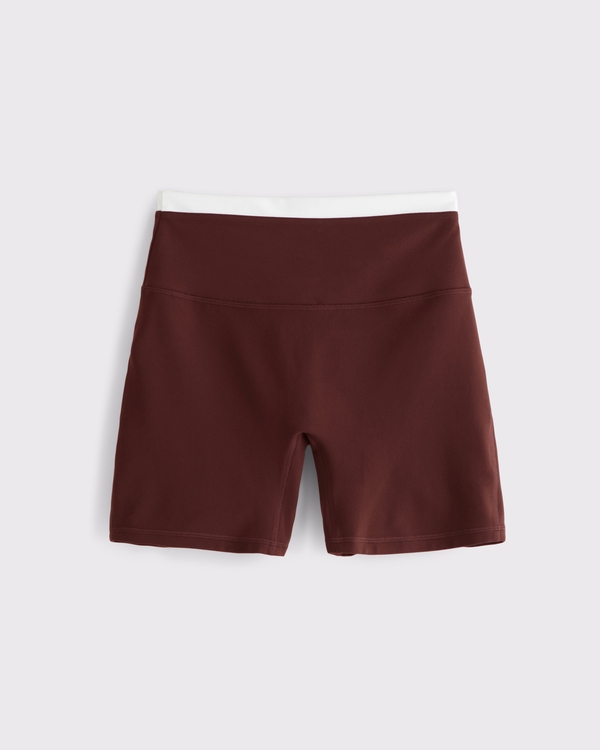 YPB studioFLEX Bike Short, Cocoa view 1