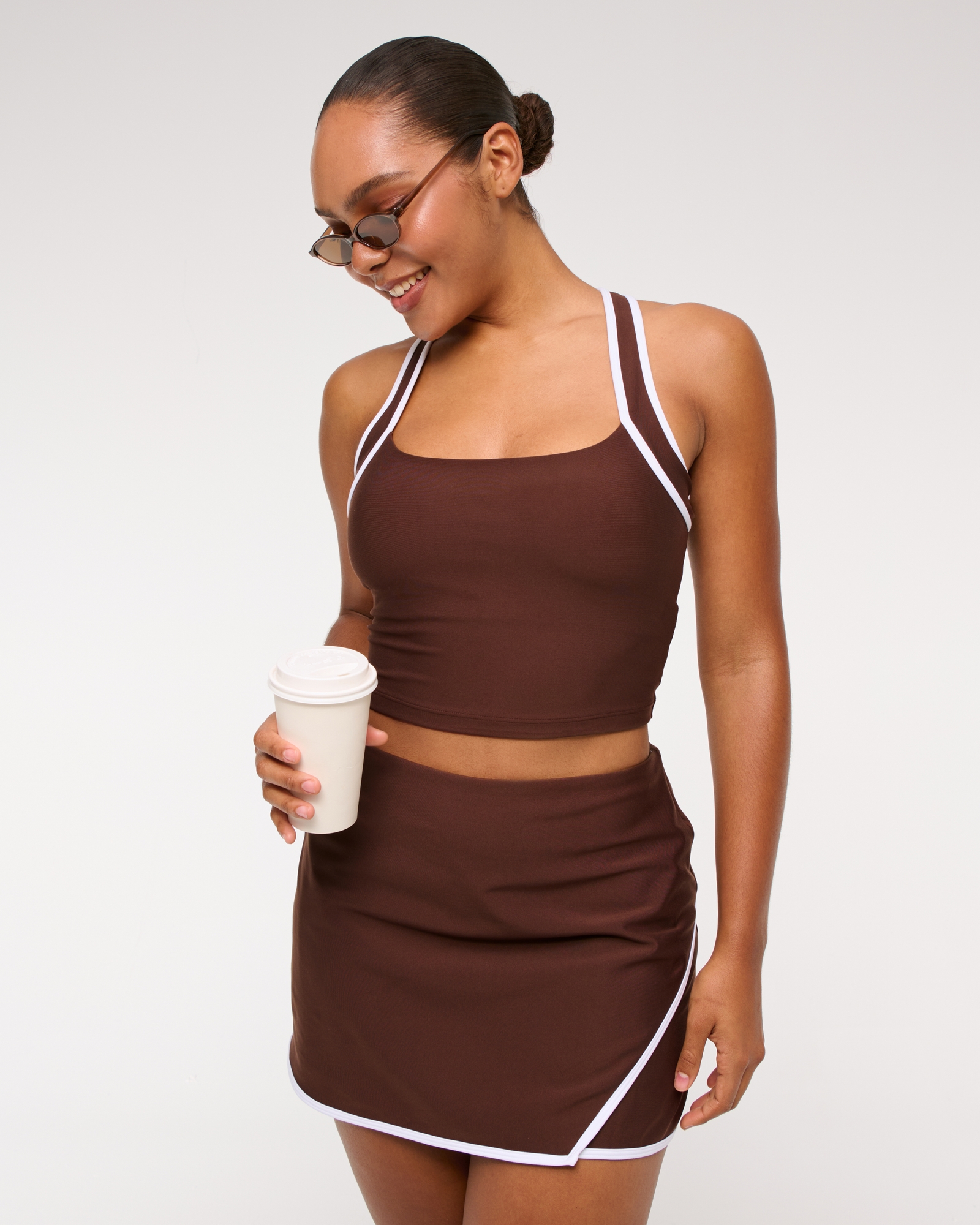 YPB sculptLUX Lined Asymmetrical Wrap Skirt