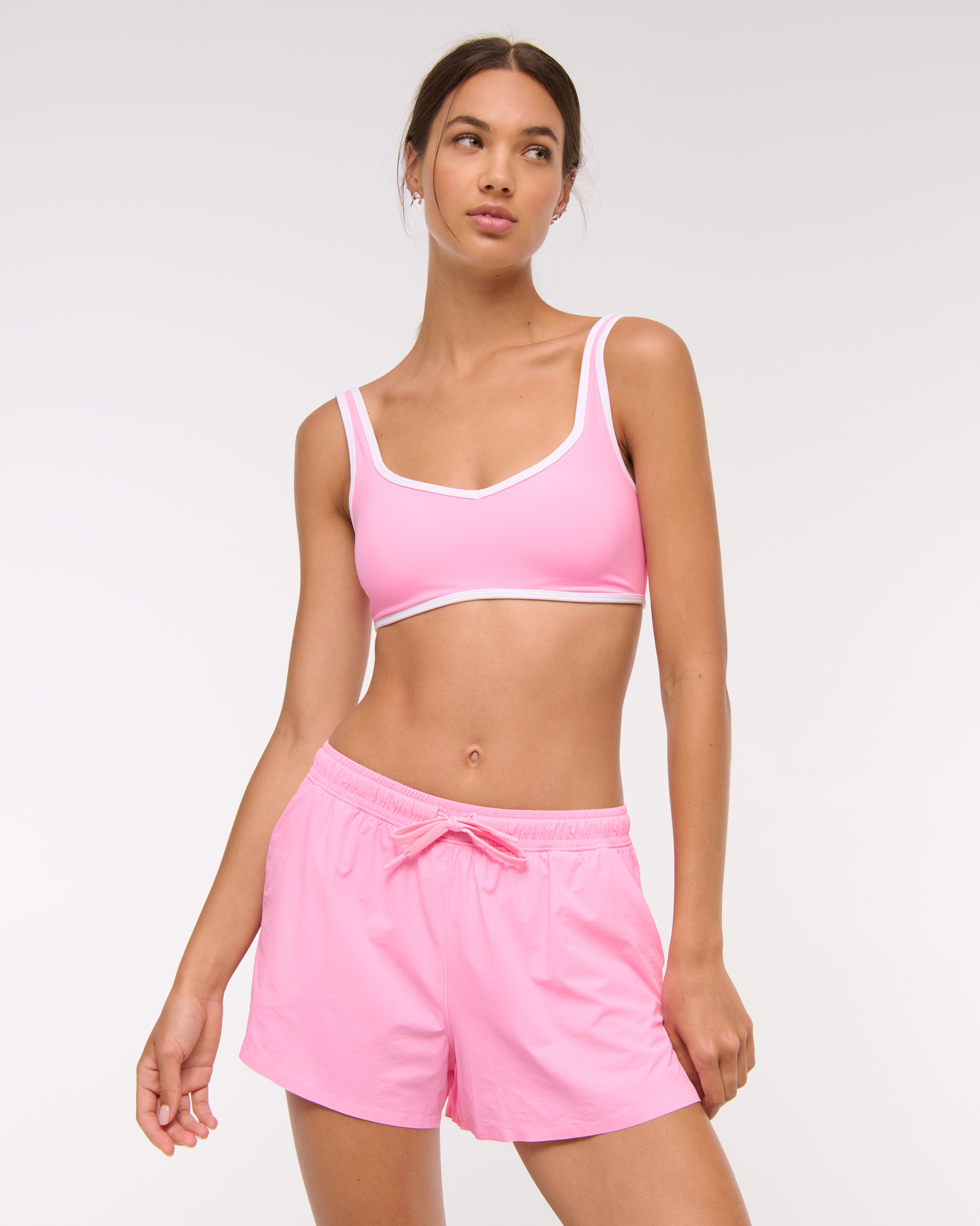 Abercrombie & Fitch Ypb Sprinttek Lined Flyaway Short In Pink