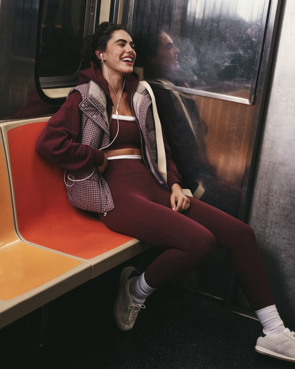 YPB studioFLEX 7/8-Length Legging, Red Wine view 1