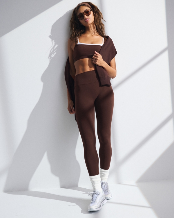 YPB studioFLEX 7/8-Length Legging, Coffee view 1
