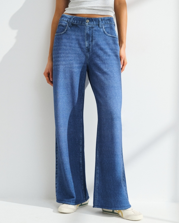 YPB On The Go Travel Terry Pant, Medium Wash view 2