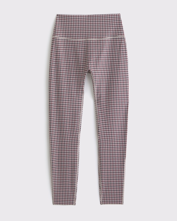 YPB studioFLEX Curve Love 7/8-Length Legging, Brown Houndstooth view 1