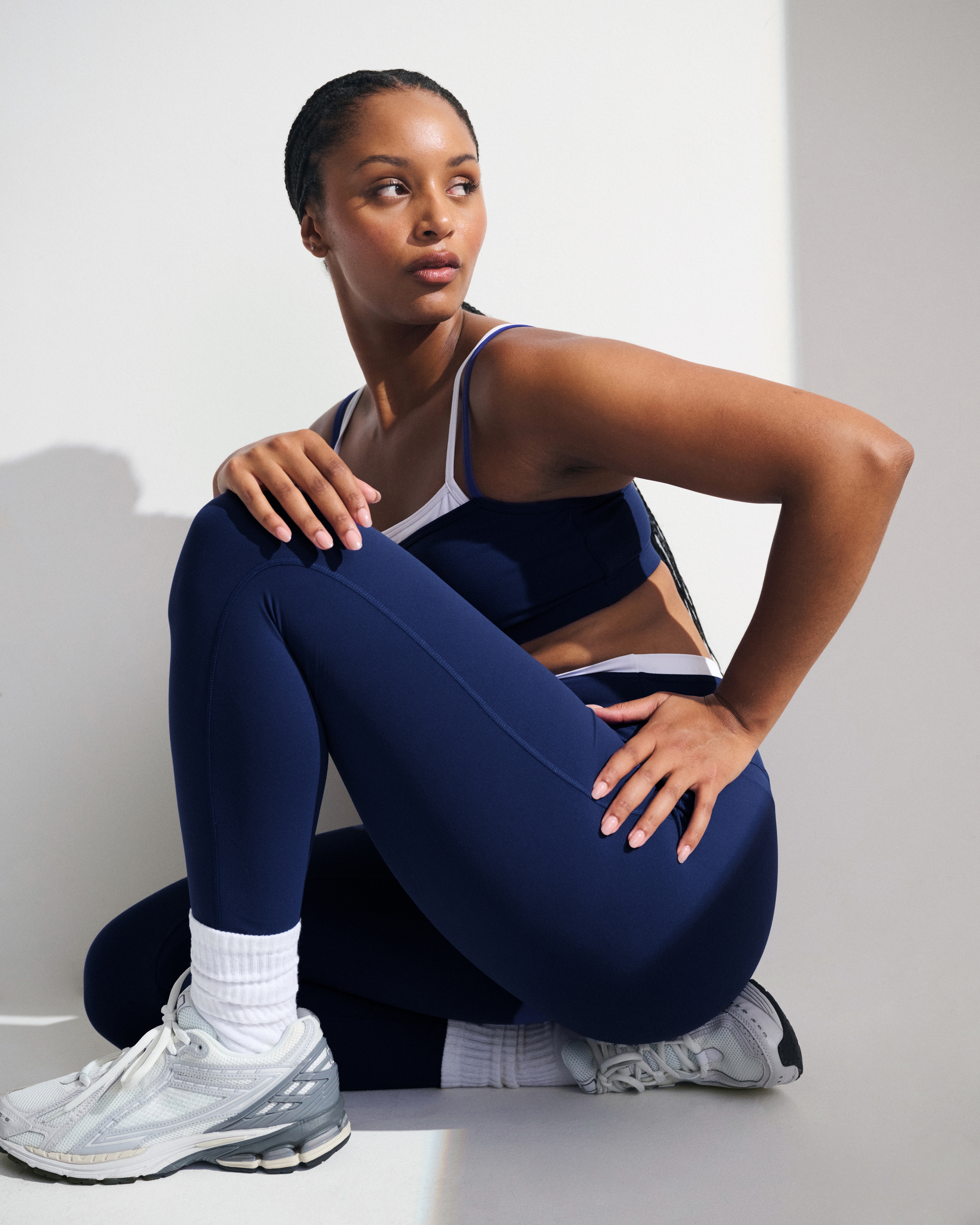 Abercrombie & Fitch Ypb Studioflex Curve Love 7/8-length Legging In Blue